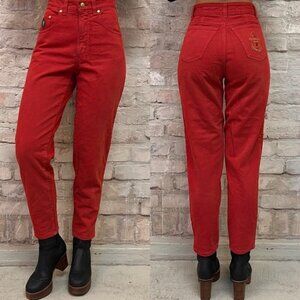 Number One Trussardi Vintage Bright Red Jeans